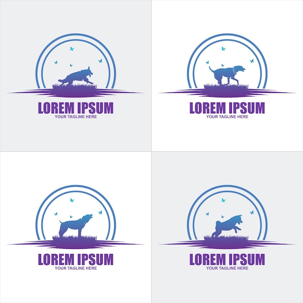 Szablon Wektor Projektu Logo Psa