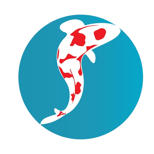 Plik wektorowy szablon wektor projektu logo ryb koi