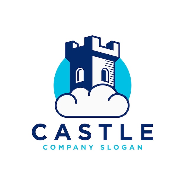 Plik wektorowy szablon wektor projektu logo zamku