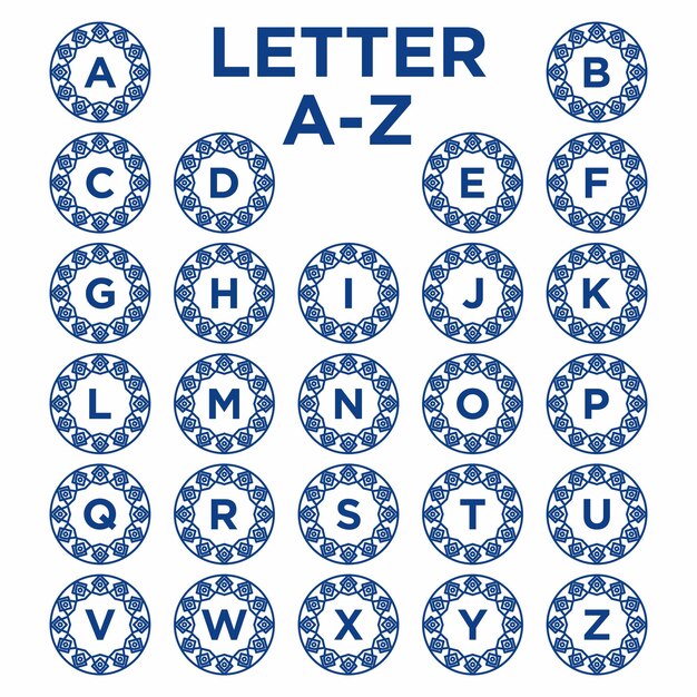 Plik wektorowy szablon wektor zestaw alfabetu