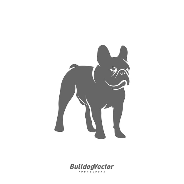 Szablon Wektora Projektu Logo Buldoga Sylwetka Ilustracji Projektu Bulldog