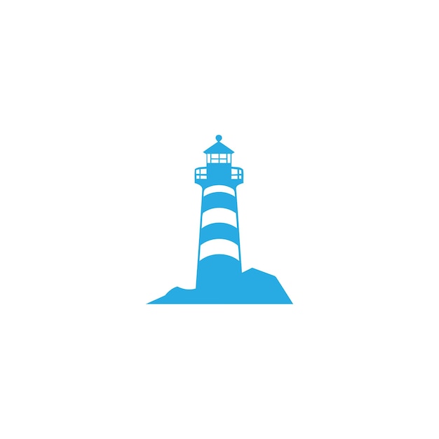 Szablon wektora projektu logo latarni morskiej