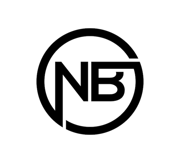 Szablon Wektora Projektu Logo Nb