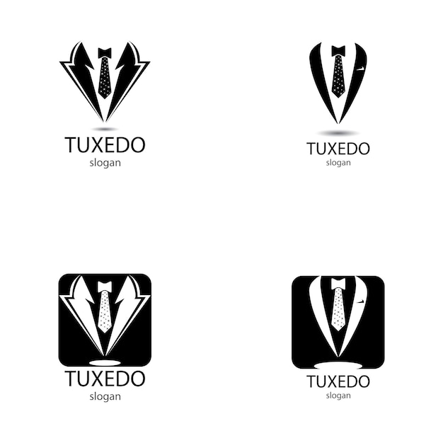 Szablon wektora projektu logo smokingu