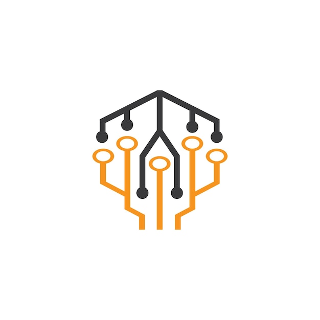 Plik wektorowy szablon wektora technologii logo obwodu