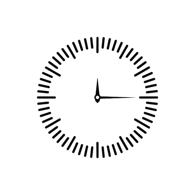 Szablon wektorowego elementu projektowania logo zegara ściennego