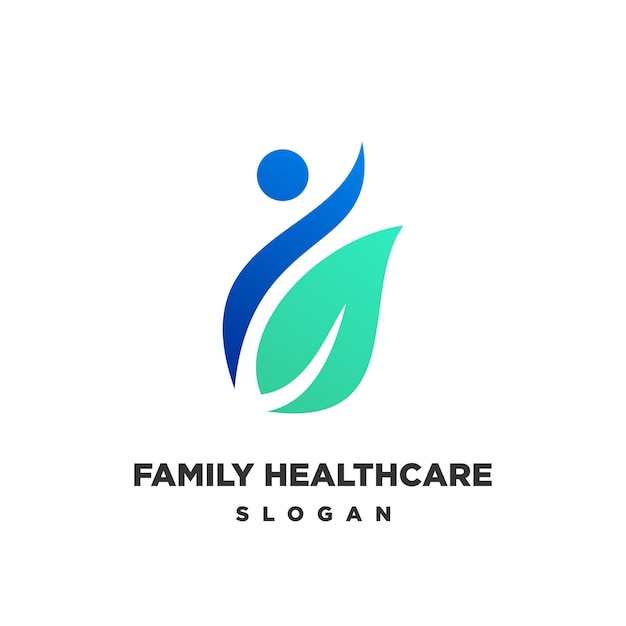Szablon Wektorowy Ikona Opieki Zdrowotnej Rodzinnej