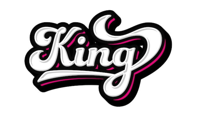 Szablon wektorowy King Typography