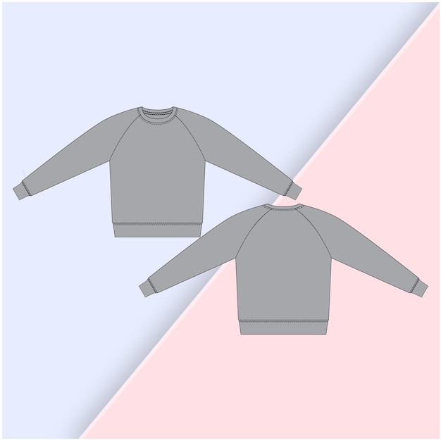 Plik wektorowy szablon wektorowy koszuli z długimi rękawami