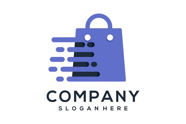 szablon wektorowy logo torby handlowej