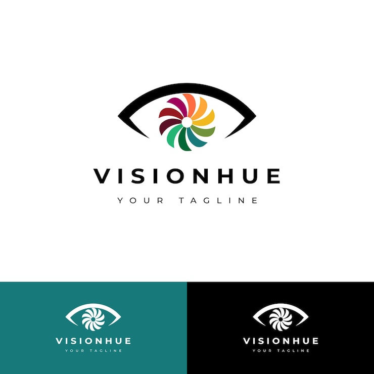 Wektor szablon wektorowy projektowania logo visionhue