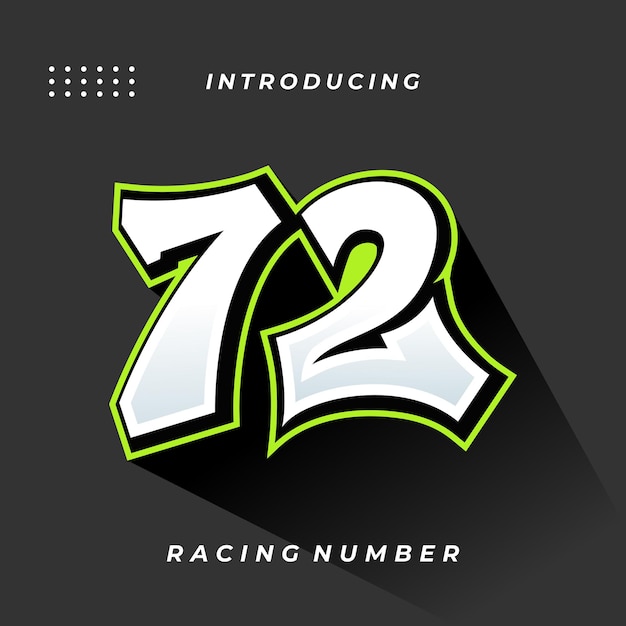 Szablon wektoru numerów wyścigowych Premium Decal