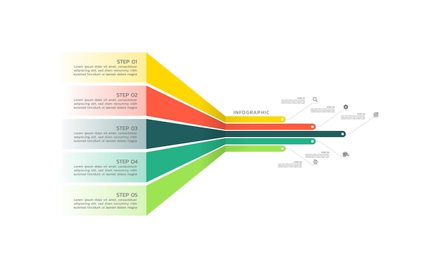 Plik wektorowy szablon wizualizacji infografiki biznesowej wektorowej