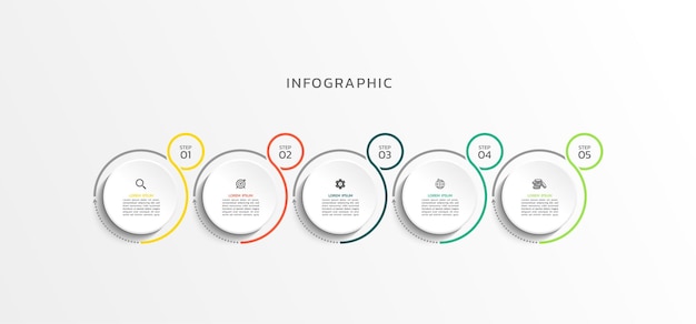 Szablon Wizualizacji Infografiki Biznesowej Wektorowej