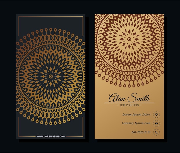 Szablon Wizytówki Luxury Gold Mandala