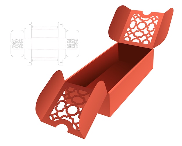 Szablon wycinany szablonem opakowania i makieta 3D