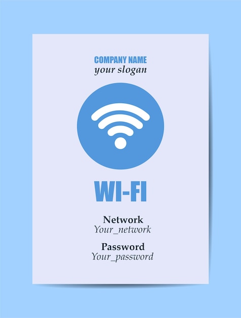 Szablon znaku Wi-Fi