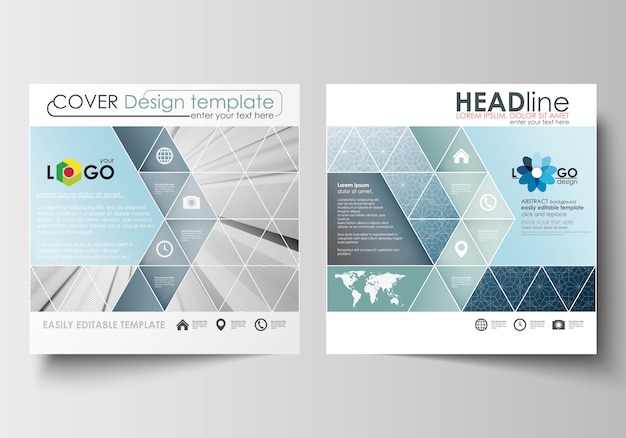 Szablony Biznesowe Dla Kwadratowej Broszury Projektowej