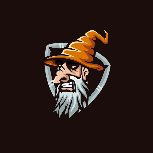 Plik wektorowy szablony logo old witch