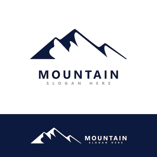Szablony Mountain Logo Szablon Mountain Logo Wektor Ikona Ilustracja Projekt