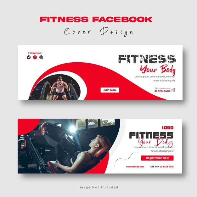 szablony okładki czasu fitness