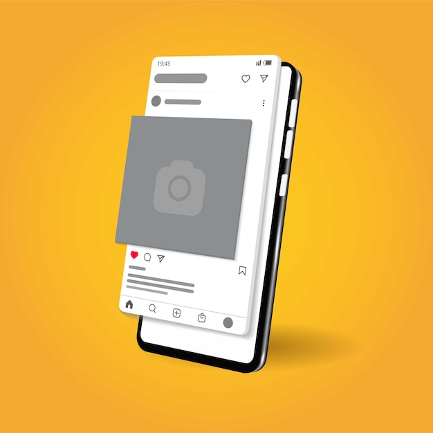 Szablony postów na Instagramie na mobilnej premii wektorowej