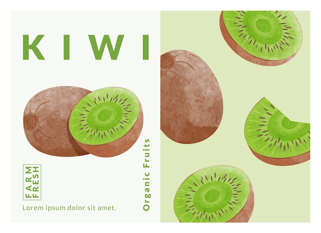 Szablony Projektów Opakowań Custard Apple Ilustracji Wektorowych W Stylu Akwareli