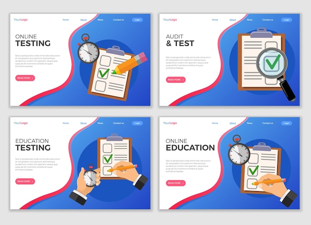 Szablony Stron Docelowych Testów Edukacyjnych