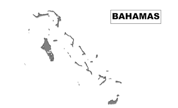 Plik wektorowy szara mapa wektorowa bahamów