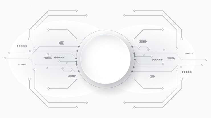 Szare białe tło technologii, Hi tech cyfrowe połączenie, komunikacja, koncepcja wysokiej technologii, nauka, technologia tło