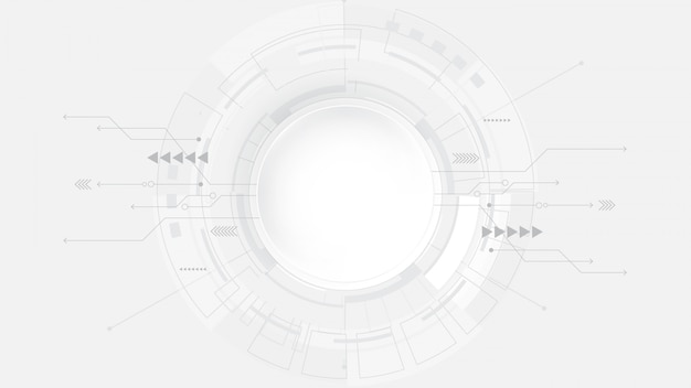 Plik wektorowy szare białe tło technologii, hi tech cyfrowe połączenie, komunikacja, koncepcja wysokiej technologii, nauka, technologia tło