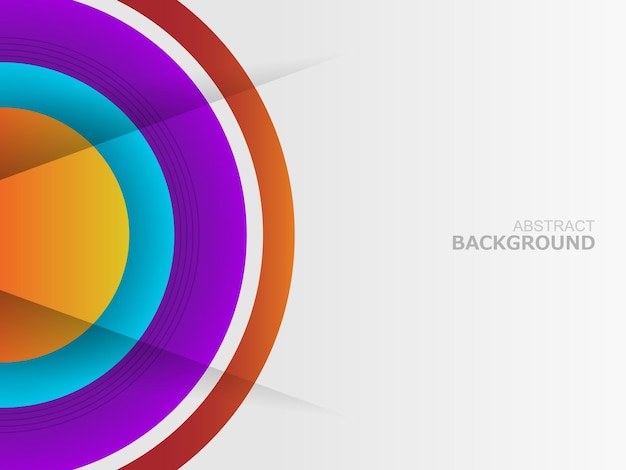 Szare Tło Gradientowe Z Kolorowymi Kółkami I Cieniami