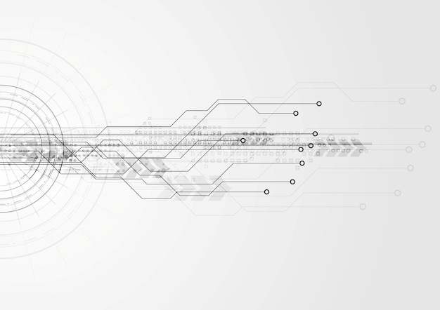 Plik wektorowy szare tło płyty obwodowej hitech