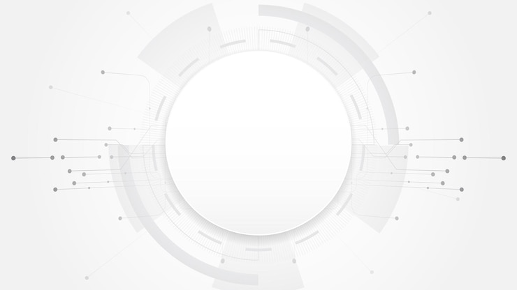 Szaro-białe abstrakcyjne tło technologii, Hi tech digital connect, komunikacja, wysoka technologia