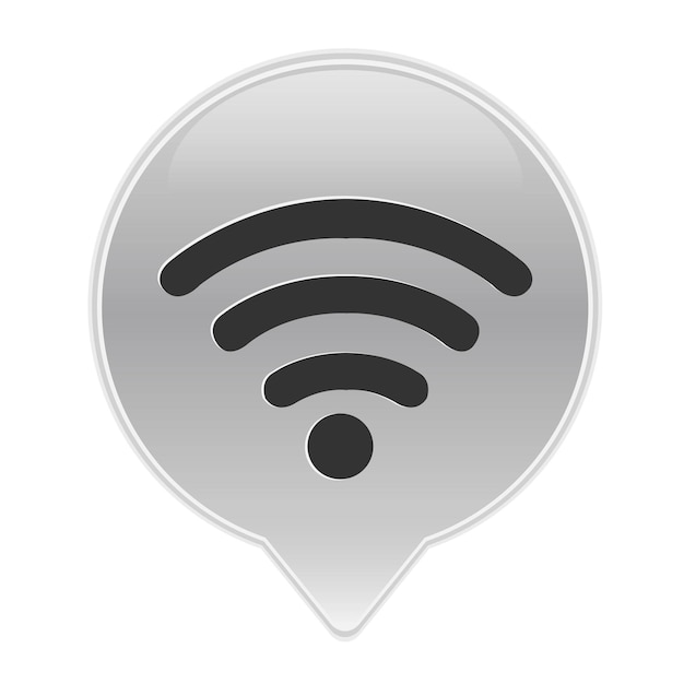 Szary Symbol Wifi Ilustracja Na Białym Tle