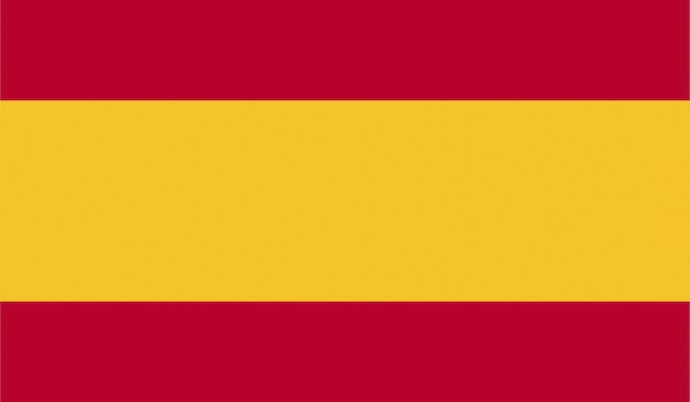 Plik wektorowy szczegółowa i dokładna ilustracja kolorowej flagi hiszpanii