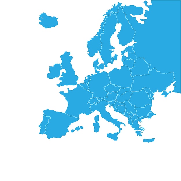 Plik wektorowy szczegółowa mapa wektorowa europy vector