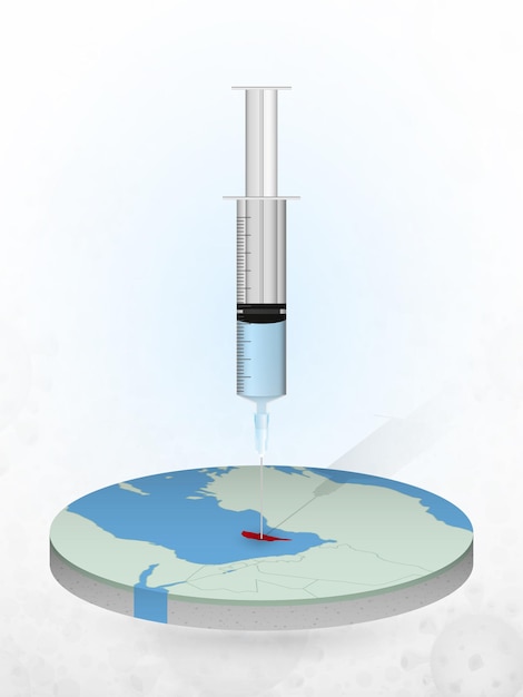 Szczepienie Cypru, Wstrzyknięcie Strzykawki W Mapę Cypru.