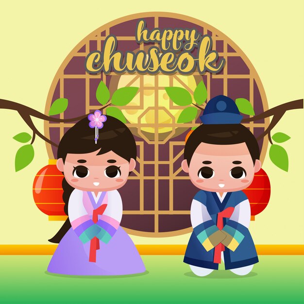 Szczęśliwa Chuseok Ilustracja