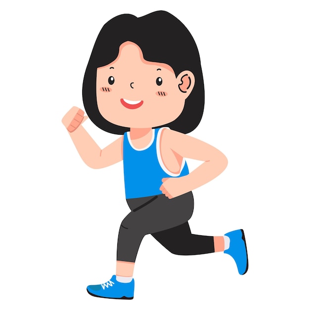 Szczęśliwa Dziewczyna Biegająca W Maratonie