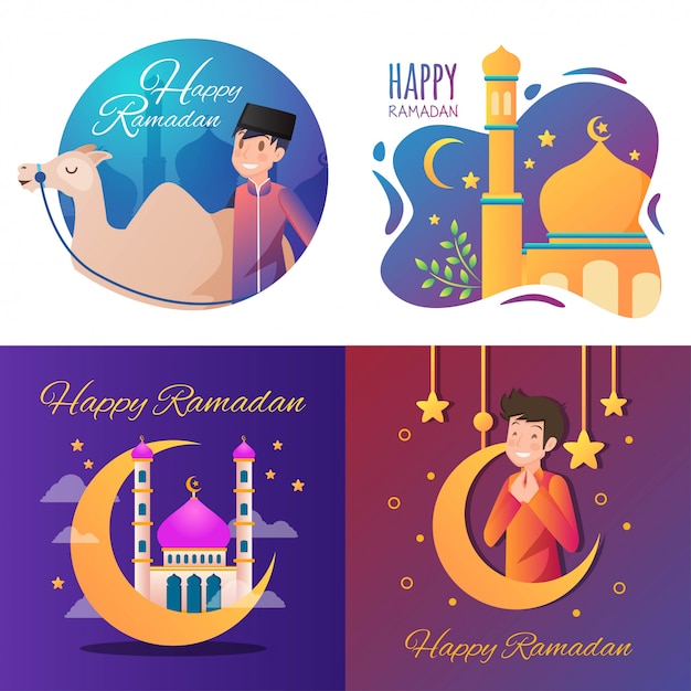 Szczęśliwa ilustracja Ramadan