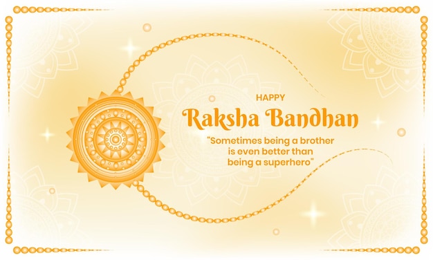 Szczęśliwa Koncepcja Projektu Karty Z Pozdrowieniami Raksha Bandhan Na Jasnym Tle