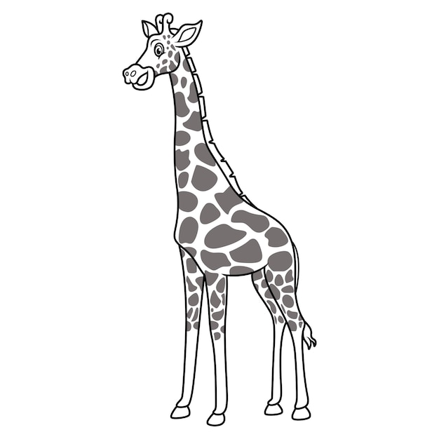 Szczęśliwa Kreskówka Z żyrafą