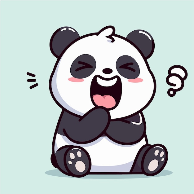 Szczęśliwa mała panda, maskotka z kreskówek.