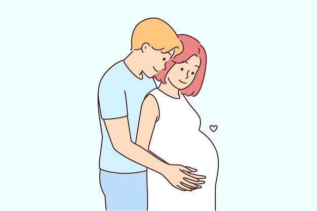 Szczęśliwa Para Podekscytowana Ciążą