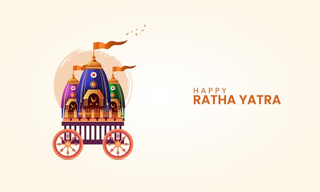 Plik wektorowy szczęśliwa ratha yatra indyjskie święto ratha yatra pana jagannatha odisha rath ilustracja wektorowa