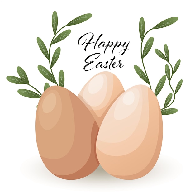 Plik wektorowy szczęśliwa wielkanoc wektor tła wiosenna pocztówka tradycyjnym symbolem są jajka