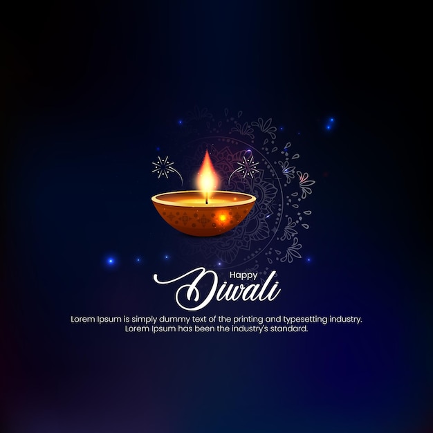 Szczęśliwe Luksusowe Kartki Z życzeniami Diwali, Kreatywne Reklamy Diwali.