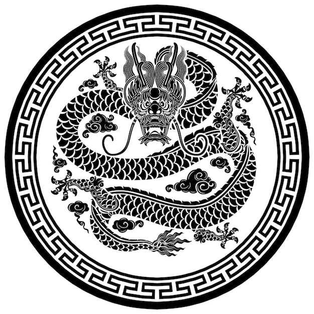Szczęśliwego chińskiego nowego roku 2024 znak zodiaku smoka