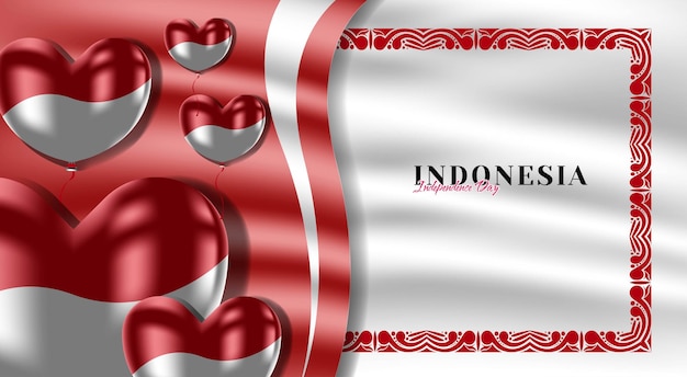 Szczęśliwego Dnia Niepodległości Indonezji Projekt Szablonu Transparentu Dla Reklamy